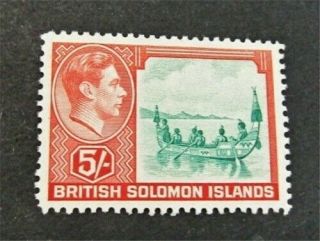 Nystamps British Solomon Islands Stamp 78 Og Nh $41