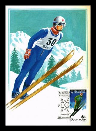 Dr Jim Stamps Ski Jump Winter Olympic Games Fdc Maximum Card Russia Ussr