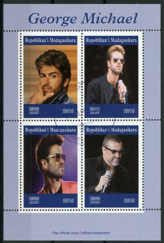 Madagascar 2019 Cto George Michael 4v M/s Music Celebrities People Stamps