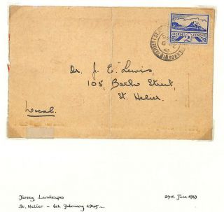 Lb124 1945 Channel Islands Ww2 Jersey Views St.  Helier German Occupation Cover