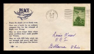 Dr Jim Stamps Us Peace Patriotic Cachet World War Ii Event Cover 1945