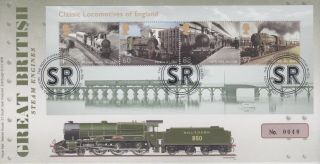 Gb Stamps Souvenir Cover 2011 Railway Train Gold Plated Nameplate Lord Nelson