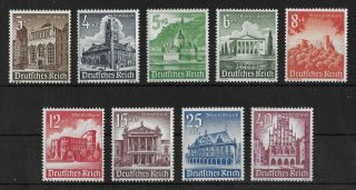 Germany Reich 1940 Nh Complete Set Of 9 Michel 701 - 759 Cv €60