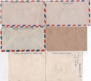 1948 INDIA - 6 x KGVI Air Mail Covers SATARA to DETMOLD GERMANY British Zone 2