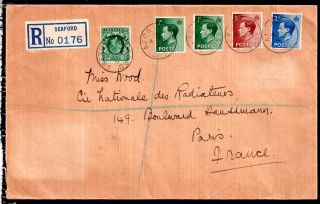 Gb Keviii 1936 Definitive Fdc Registered Ws7736