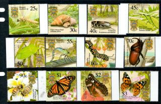 Tuvalu - 2001 Insects Set Of 12 Stamps To $3 Mnh (48n)