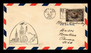 Dr Jim Stamps Canada Airmail First Flight Ottawa Bradore Bay Cover
