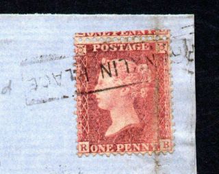 PENNY RED STAR ON LARGE PIECE WITH ' FRANKLIN PLACE ' SCOTS LOCAL CANCEL 2