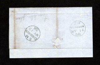 PENNY RED STAR ON LARGE PIECE WITH ' FRANKLIN PLACE ' SCOTS LOCAL CANCEL 3