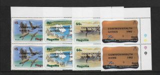 1982 Anguilla: Commonwealth Games Overprint Type 97 Variety " S Omitted In Games "