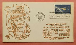 1962 Fdc 1193 Project Mercury Man In Space Boerger Cachet 127425