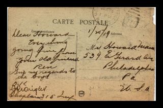Dr Jim Stamps Us Army World War I France Front War Destruction Postcard