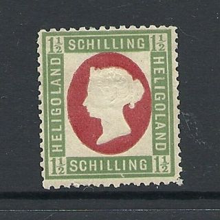 1867 Victoria Sg9 1 1/2 Sch Red & Green Hinged Heligoland