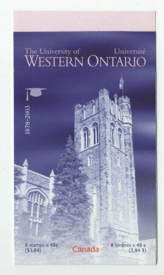 Canada Bk268b The University Of Western Ontario Mnh Fv$3.  84