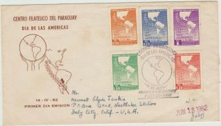 Paraguay 1962 Fdc 150th Yr Anniv.  Of Independence