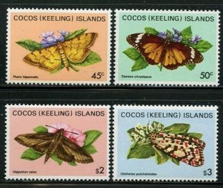 Cocos Islands 1982 Butterfly Set Sc 87 - 102 Nh