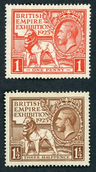 Gb George V Sg 432 - 433 - 1925 British Empire Exhibitions Stamps,  Mint/hinged