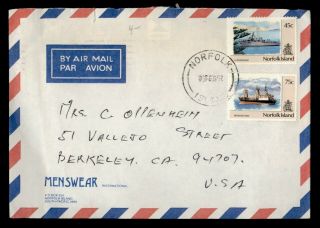 Dr Who 1992 Norfolk Island Airmail To Usa Advertising Mens Clothing Co E50540