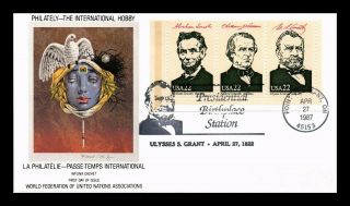 Dr Jim Stamps Us Philately International Hobby President Grant Birthplace Cover