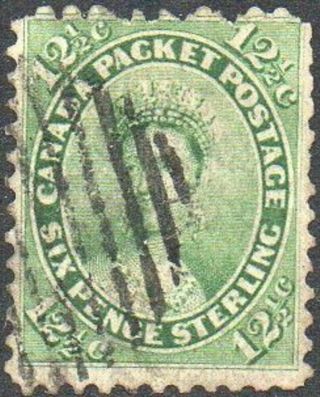 Colony Of Canada 1859 12½c Deep Yellow - Green