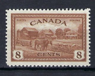Canada 1946 - 47 Peace Re - Conversion: 8c Brown Sg401 Mlh