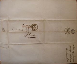 Circa 1862 Envelope to Filippo Minghetti.  1855 Entire Milan stamped Stati Sardi. 2