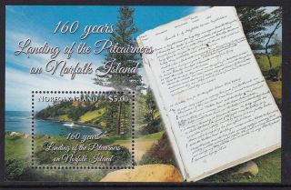 Norfolk Island 2016 160th Anniv.  Pitcairners Arrival Sheet Mnh