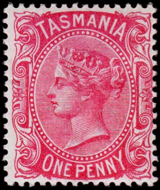 Tasmania Scott 60,  Perf.  14 (1878),  H Og F - Vf,  Cv $11.  00 M