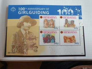 Micronesia 2010 M/s Cent Of Girl Guiding Mnh