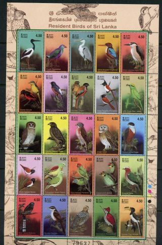R523 Sri Lanka 2003 Birds Folded - Once Sheet Mnh