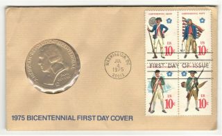 Usa,  1975 Bicentennial First Day Cover Coin Stamps 2057
