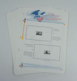 White Ace Stamp Album Pages 1989 U.  S.  Plate Blocks Simp.  Supplement " Pb - 41 "