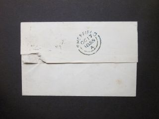 GB 1855 QV 1d red Entire Letter 75 BIRMINGHAM Spoon postmark to Sheffield 2