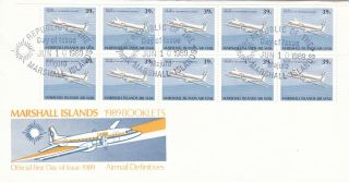 Marshall Islands 1989 Booklets Fdc Unadressed Vgc