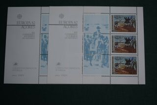 portugal stamps the azores and madeira souvenir sheets 4 in total 4