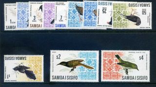 Samoa 1967 Birds Defin Set Those Inverted Are Mlh Others Inc $4 Mnh