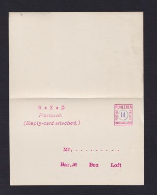 Germany 1915,  Ruhleben Internment Camp,  Reply Card