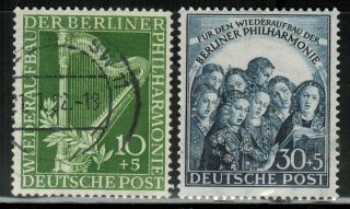 Germany 9nb4 - 5 Complete Set 1950 Used/mh