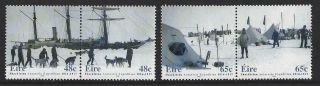 Ireland 2004 Shackleton Antarctic Set Of 4 In Pairs Unmounted,  Mnh.