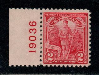 Scott 643 Vermont Sesquicentennial Issue Of 1927 Mnh L6