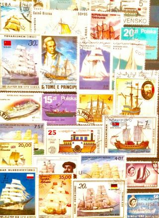 Ships Marine Naval Sea Nautical Navy History Thematic Stamps Some Old 13120619