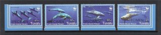 Tuvalu Mnh 2006 Sg1224 - 1227 Endangered Species Pygmy Killer Whales Specimen Opt