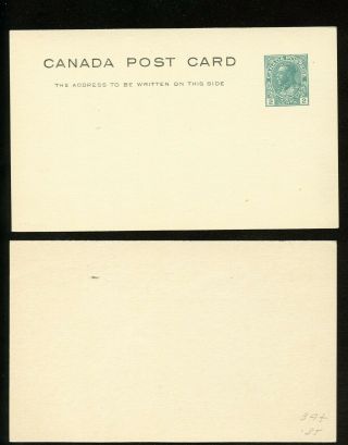 Lot 75970 Canada Ux34d Light Shade Postal Stationery Card King George V