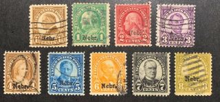 Tdstamps: Us Stamps Scott 669 - 679 (9) Nebraska
