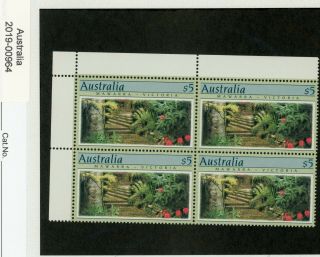 Australia 1989 Gardens - Mnh Upper Left Block Of Four $5 Stamps (00964)