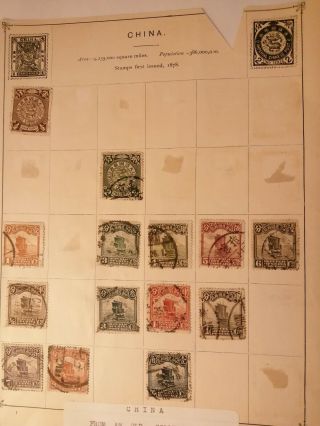 Old Album Page Of Stamps From China (nwh Album Lot 69)