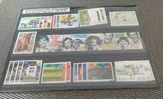 Switzerland Helvetica Stamp Complete 1997 Year Set,  Nh,  Face Value 34.  5