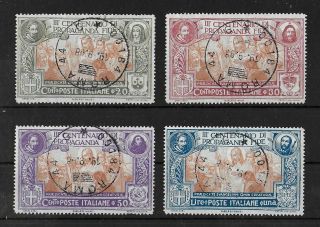 Italy 1923 Complete Set Of 4 Stamps Sass 131 - 134 Cv €1400 Vf