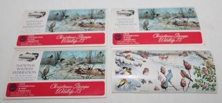 4 Booklets National Wildlife Federation Christmas Stamps Wildlife - 3,  1973 - 1,  1972