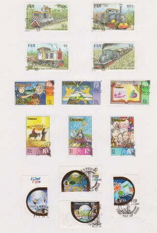 (fnt - 65) 1999 - 2000 Fiji 4sets 14stamps 13c To $5 (bw)